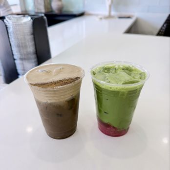 DAMO - hojicha einspener, strawberry matcha latte - Coffee & Tea Near Me - Los Angeles, California DAMO - hojicha einspener, strawberry matcha latte - Coffee & Tea Near Me - Los Angeles, California