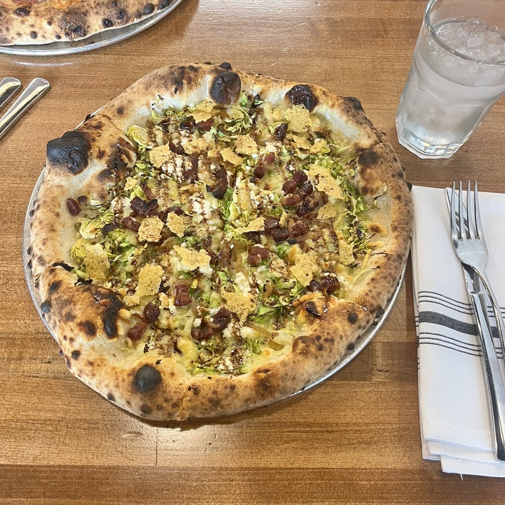 MOZZ Artisan Pizza - This was the Brussels Sprouts Pizza and it was amazing! - Pizza Near Me - Provo, Utah MOZZ Artisan Pizza - This was the Brussels Sprouts Pizza and it was amazing! - Pizza Near Me - Provo, Utah