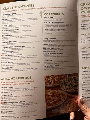 Menu photo 1 Olive Garden Italian Restaurant Waco, TX