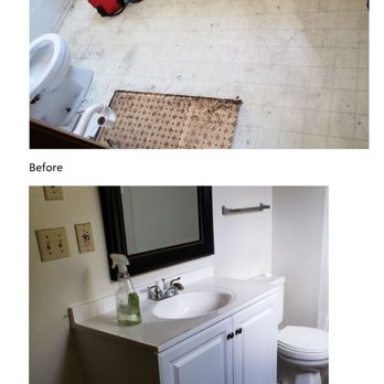 Coho Construction - New flooring and vanity installed - General Contractors Near Me