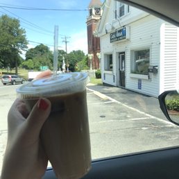 Outside + iced coffee (June 2020)