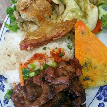 Van's Restaurant - Bbq pork combo plate. - Vietnamese Near Me - Garden Grove, California
