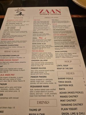 Menu photo 2 Zaan Indian Cuisine Tallahassee, FL Menu photo 2 Zaan Indian Cuisine Tallahassee, FL