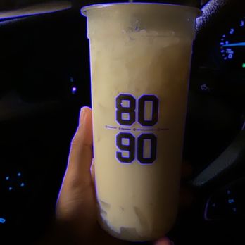 Boba Ave Express - Lavender green milk tea with Lychee - Bubble Tea Near Me - Arcadia, California