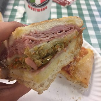 Mo's Pizza - Muffuletta slice. So good!! - Pizza Near Me - Westwego, Louisiana