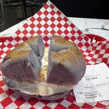 Brooklyn Bagel & Deli - Blueberry Bagel/ Plain CC - Bagels Near Me - Atlanta, Georgia Brooklyn Bagel & Deli - Blueberry Bagel/ Plain CC - Bagels Near Me - Atlanta, Georgia