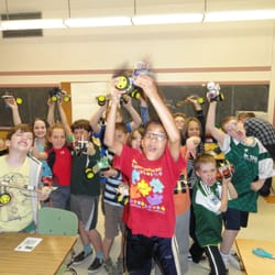 EG Robotics - The kids in one of EG Robotics' courses after completing their latest project!