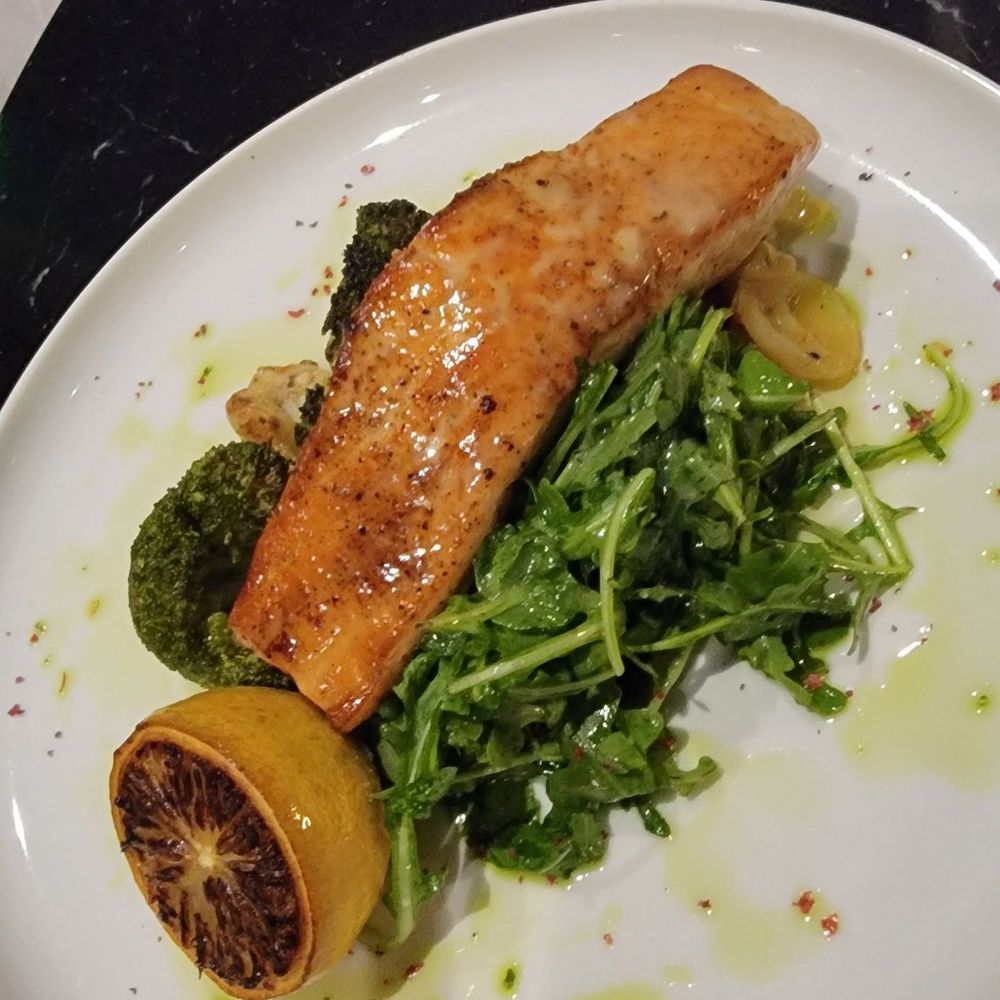 Hearsay - PAN SEARED SALMON - Cocktail Bars Near Me - Phoenix, Arizona Hearsay - PAN SEARED SALMON - Cocktail Bars Near Me - Phoenix, Arizona