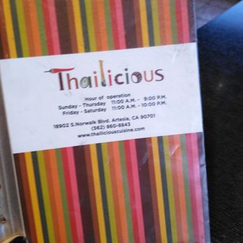 Thailicious - Menu - Thai Near Me - Artesia, California Thailicious - Menu - Thai Near Me - Artesia, California