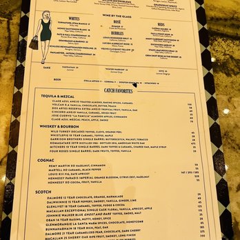 Catch - Drink menu - Seafood Near Me - Las Vegas, Nevada
