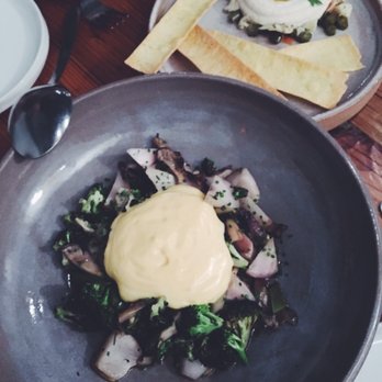 Intero Restaurant - Farm egg zabaglione & whipped cannellini beans - Italian Near Me - Austin, Texas