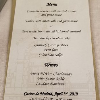 Casino de Madrid - Menu - Social Clubs Near Me - Madrid, M