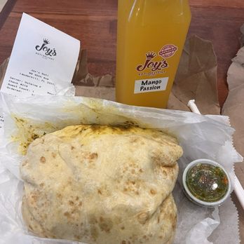 Joy's Roti Delight - Chicken Roti and Mango Passion Drink - Indian Near Me - Lauderhill, Florida