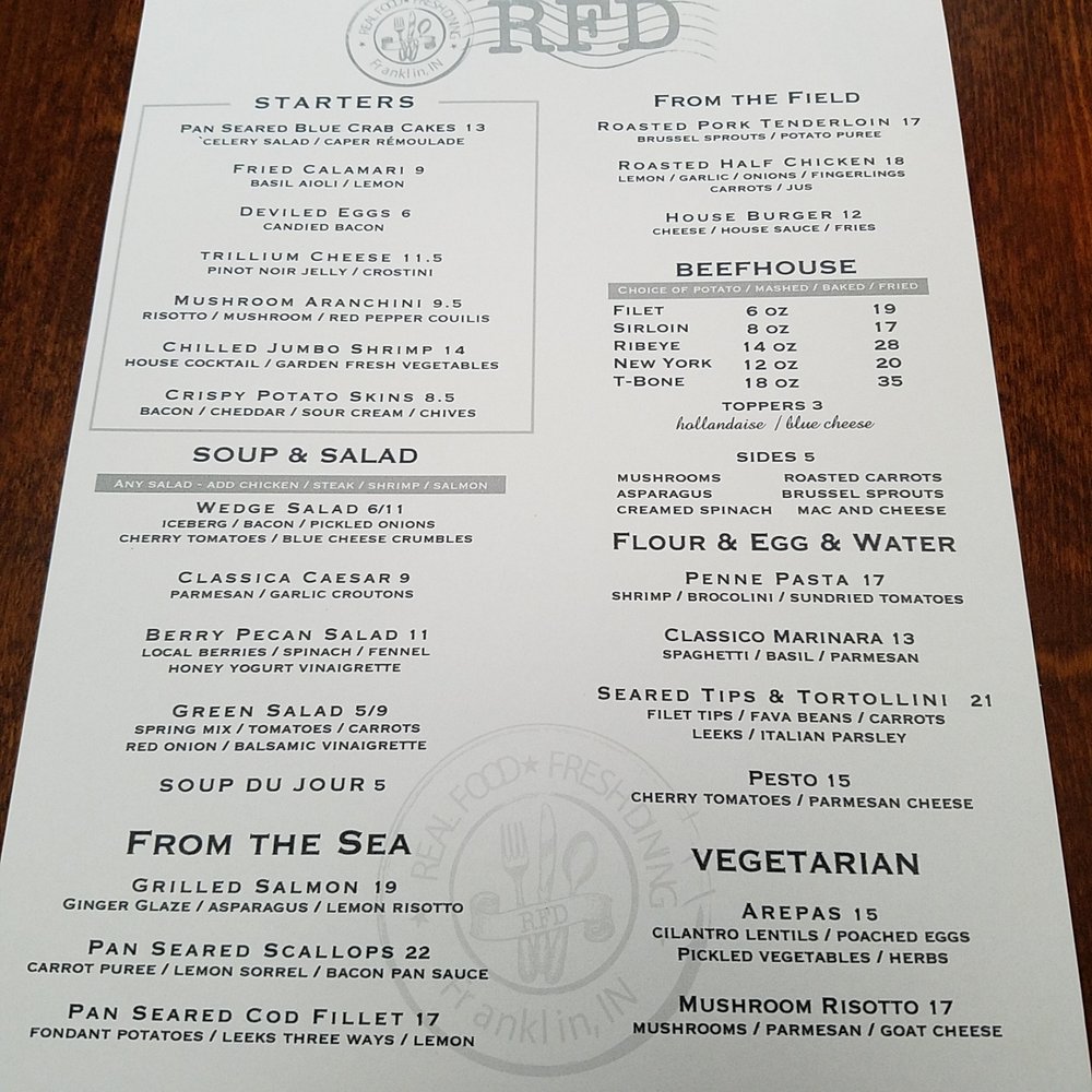 RFD Franklin - soft opening menu (still being tweaked) - Steakhouses Near Me - Franklin, Indiana RFD Franklin - soft opening menu (still being tweaked) - Steakhouses Near Me - Franklin, Indiana