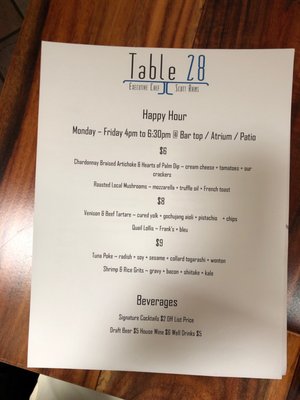 Menu photo 6 Table 28 Little Rock, AR