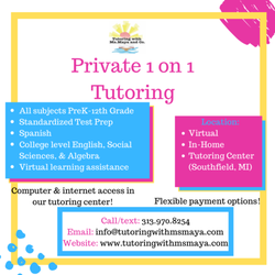 Tutoring With Ms Maya
