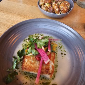 Herb & Sea - Halibut and Crispy Boardwalk Potatos - Seafood Near Me - Encinitas, California