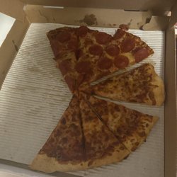Fox's Pizza Den - Half pepperoni half cheese pizza