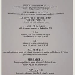 Redmond's - Breakfast/Brunch Menu