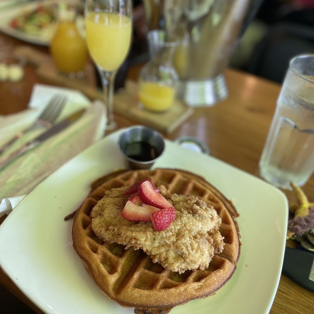 The Refectory Cafe - Buttermilk Chicken and Waffles Brunch - New American Near Me - Durham, North Carolina The Refectory Cafe - Buttermilk Chicken and Waffles Brunch - New American Near Me - Durham, North Carolina