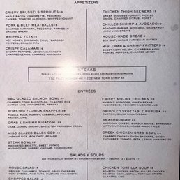 Foodie menu