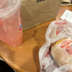 Wendy's - Strawberry Lemonade & Jr. Bacon Cheeseburger Biggie Bag