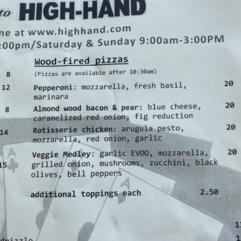 High Hand Cafe - Menu - New American Near Me - Loomis, California High Hand Cafe - Menu - New American Near Me - Loomis, California