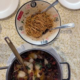 Dan Dan noodles and boiled fish Dan Dan noodles and boiled fish