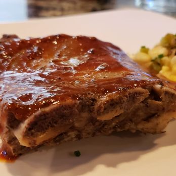 Fourk Kitchen - Lincoln - August 2019 course no. 3 24hr slow cooked pork ribs in zinfandel bbq sauce w/ charred corn & green chile polenta - American Near Me - Lincoln, California Fourk Kitchen - Lincoln - August 2019 course no. 3 24hr slow cooked pork ribs in zinfandel bbq sauce w/ charred corn & green chile polenta - American Near Me - Lincoln, California