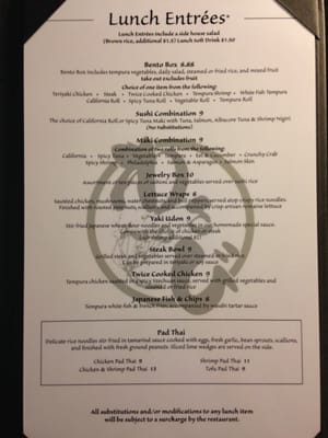 Menu photo 3 Wasabi Mount Pleasant, SC
