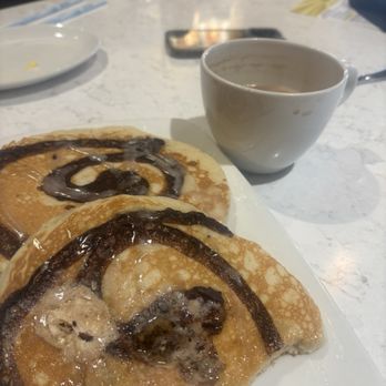 Urban Egg - Mark says the Cinnamon Swirl Pancake Flight are the best pancakes he's had in a long time! He loves his latte too! - Breakfast & Brunch Near Me - Colorado Springs, Colorado Urban Egg - Mark says the Cinnamon Swirl Pancake Flight are the best pancakes he's had in a long time! He loves his latte too! - Breakfast & Brunch Near Me - Colorado Springs, Colorado