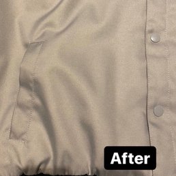 Jacket after cleaning - check out the before ! Jacket after cleaning - check out the before !