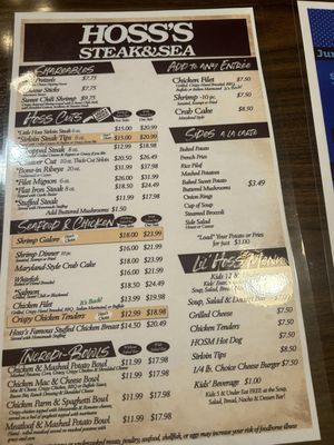 Menu photo 2 Hoss's Steak & Sea House Gettysburg, PA
