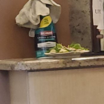 Bun Cha Ca Da Nang - Leftover vegetables, next to a cleaning spray. despicable and disgusting! Bring it in the back instead of trashing with the rest? - Vietnamese Near Me - Houston, Texas Bun Cha Ca Da Nang - Leftover vegetables, next to a cleaning spray. despicable and disgusting! Bring it in the back instead of trashing with the rest? - Vietnamese Near Me - Houston, Texas