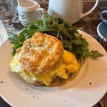 Bakeri - Two eggs and biscuit with tea - Sandwiches Near Me - Brooklyn, New York