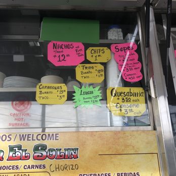 Taqueria El Solin - Additions to main menu. - Food Trucks Near Me Taqueria El Solin - Additions to main menu. - Food Trucks Near Me