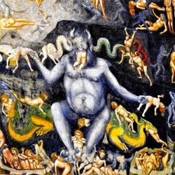 Cappella degli Scrovegni - Lucifer.  Because without darkness, we do not appreciate the light.