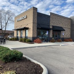 the entrance of a starbucks's coffee shop