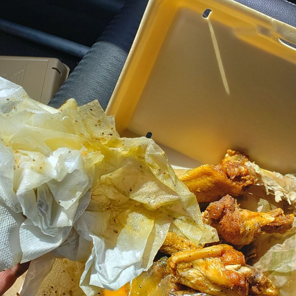 Wingstop - 3-4 napkins to soak up all the oil. If i want greasy oily chicken then I'll go to KFC. - Chicken Wings Near Me - Reno, Nevada Wingstop - 3-4 napkins to soak up all the oil. If i want greasy oily chicken then I'll go to KFC. - Chicken Wings Near Me - Reno, Nevada