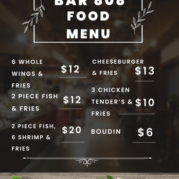 Bar 808 & Lounge - Food Menu - Lounges Near Me - Houston, Texas Bar 808 & Lounge - Food Menu - Lounges Near Me - Houston, Texas