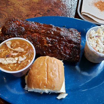 Central BBQ - Half slab of ribs, slaw and beans - Barbeque Near Me - Memphis, Tennessee