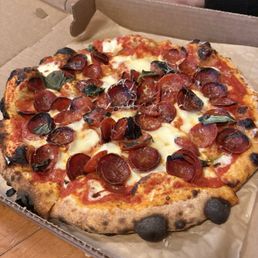 Margharita pizza with pepperoni Margharita pizza with pepperoni