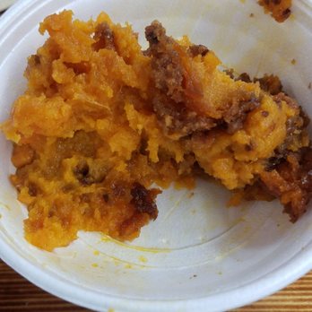 Dee Willie's BBQ - I forgot to take a before...but...what an amazing sweet potato casserole!!!!! Its insane!!! Awesome food - Barbeque Near Me - San Antonio, Texas