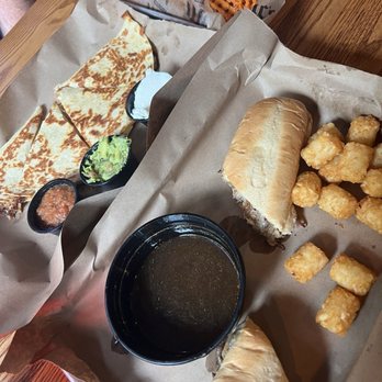 Mac's Speed Shop - Brisket dip, ok, quesadilla, pretty good. - Barbeque Near Me - Greenville, South Carolina