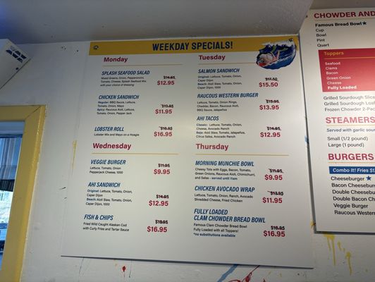 Menu photo 2 Splash Cafe Pismo Beach, CA Menu photo 2 Splash Cafe Pismo Beach, CA