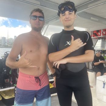 Dive Oahu - Jeff and my grandson Alex - Snorkeling Near Me - Honolulu, Hawaii Dive Oahu - Jeff and my grandson Alex - Snorkeling Near Me - Honolulu, Hawaii