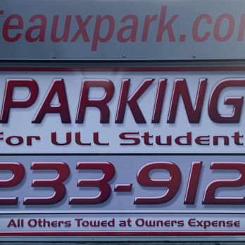 Geaux Park - Geaux Park UL's street sign - Parking Near Me - Lafayette, Louisiana