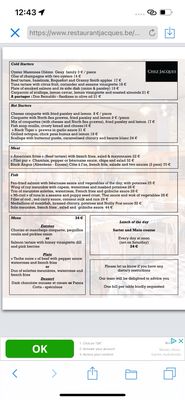 Menu photo 1 Chez Jacques Brussels, BRU Menu photo 1 Chez Jacques Brussels, BRU