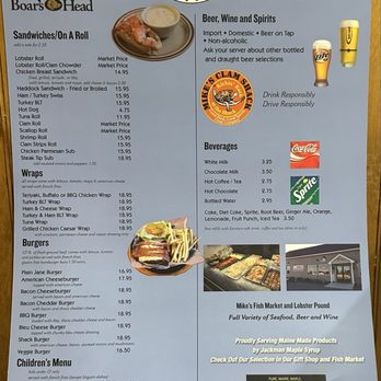 Mike's Clam Shack - Menu 1.9.25 - Seafood Near Me - Wells, Maine