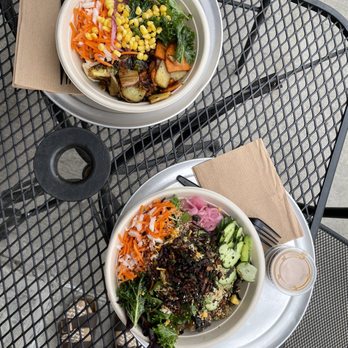 ON + ON Fresh Korean Kitchen - two bowls of salad - Asian Fusion Near Me - Compton, California ON + ON Fresh Korean Kitchen - two bowls of salad - Asian Fusion Near Me - Compton, California